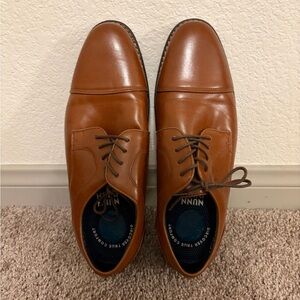 Nunn Bush Men's Tan Leather Oxfords with Comfort Gel (Size 12W)